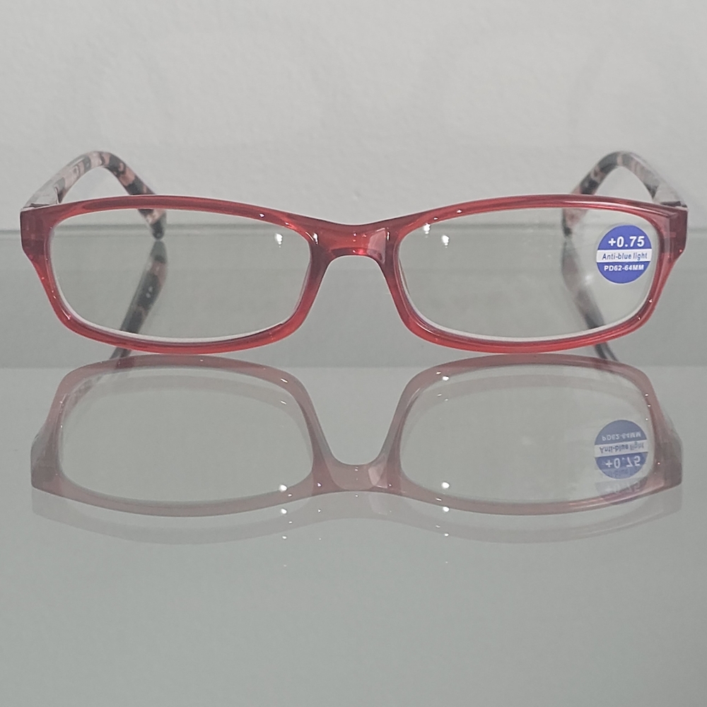 Women's Red & Black Reading Glasses +0.75